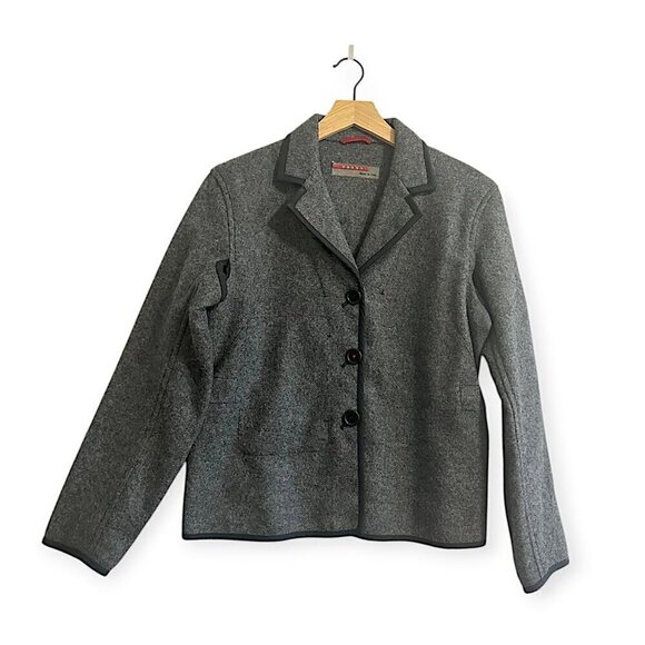Prada- Linea Rossa -Gray Wool Jacket,  Size M, - Picture 1 of 16